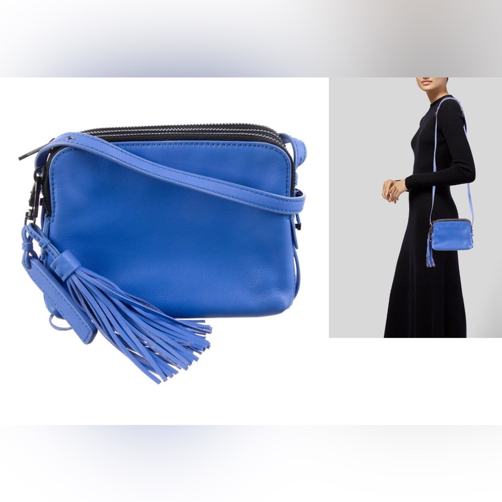 Loeffler Randall Trio- style crossbody mini bag convertible clutch cobalt blue